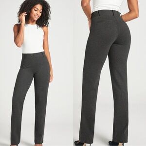 Betabrand Classic Dress Yoga Charcoal Pants Straight-Leg Size XS Petite